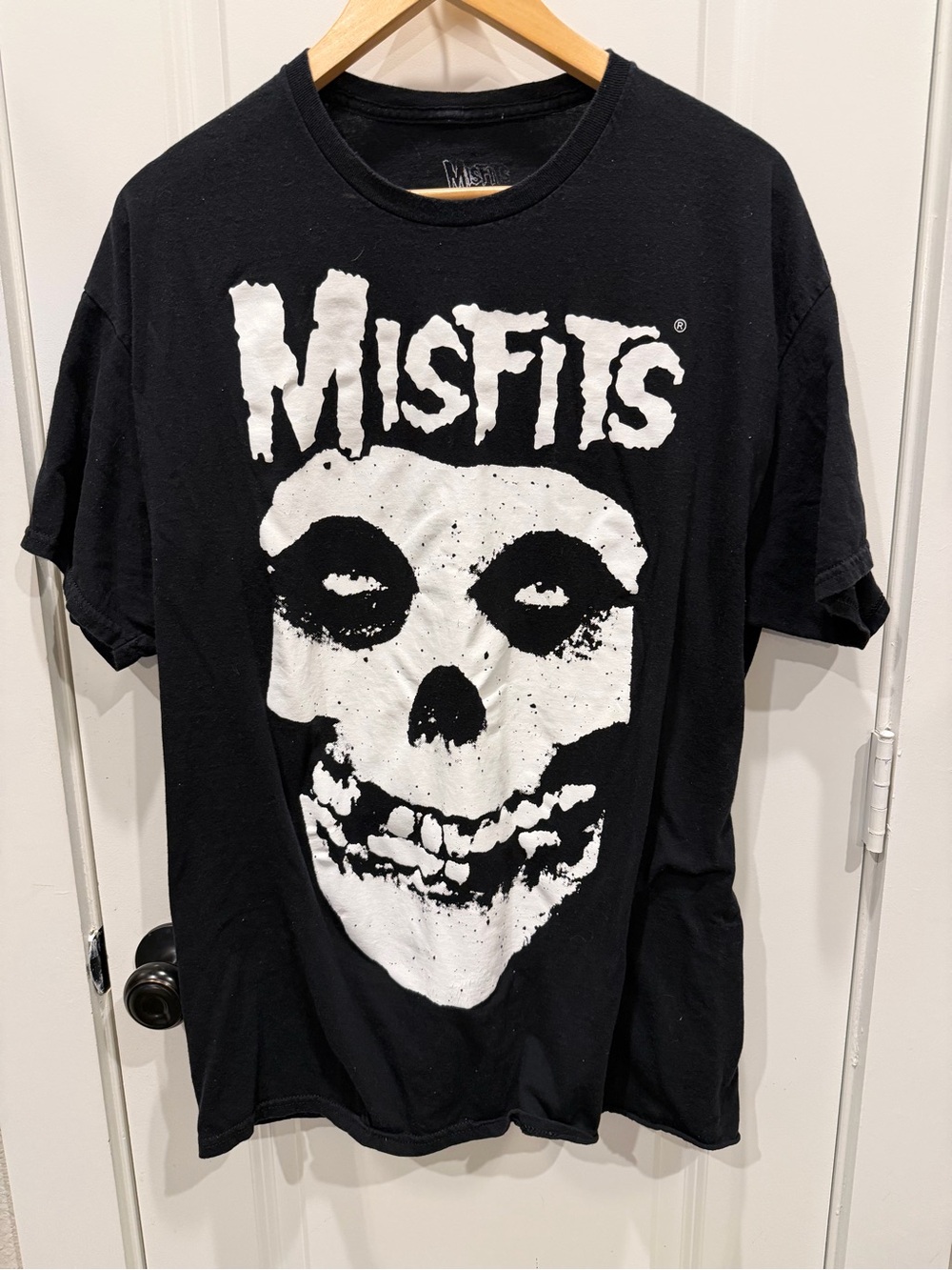 Misfits Black Graphic Band Tee - White Skull Logo